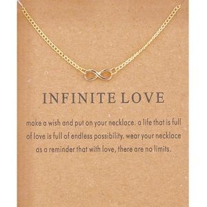 Dainty gold tone infinite love pendant necklace✨